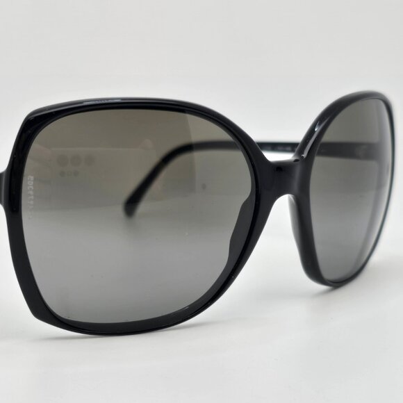 Chanel 5204 c.501/4R Black Frame Grey Gradient Lens Oversized Sunglasses Italy - Picture 6 of 12
